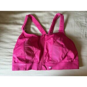 SHEFIT Ultimate Sports Bra 110002 Viva Magenta 6Luxe Like New Zip Front